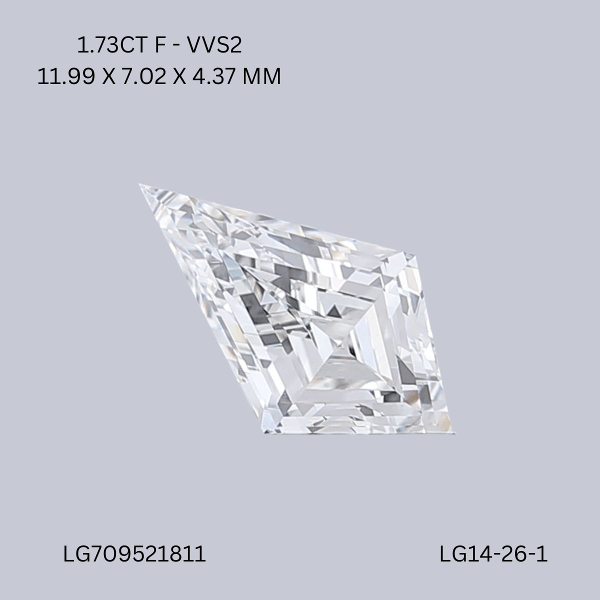1.73 ct lab-grown Kite Diamond