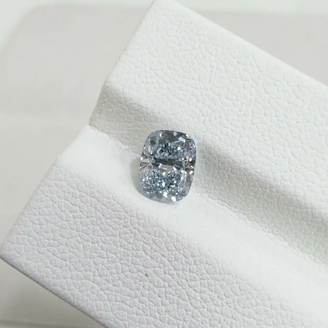 1.01 CT Fancy Light Blue CUSHION MODIFIED