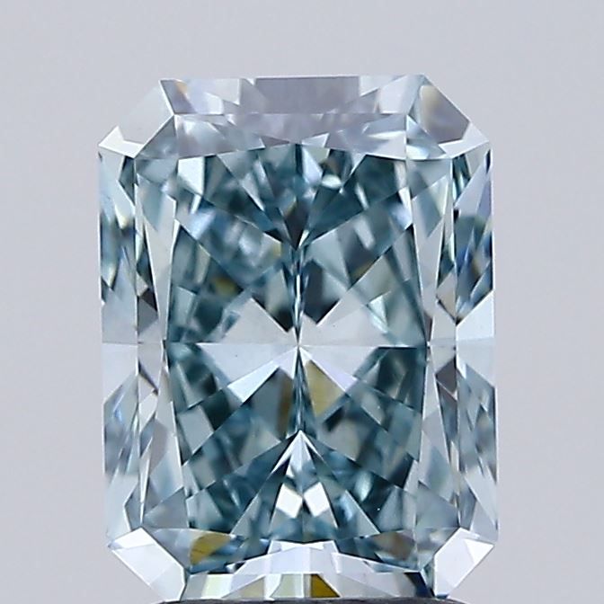 1.77 CT Fancy Intense Blue Green RADIANT