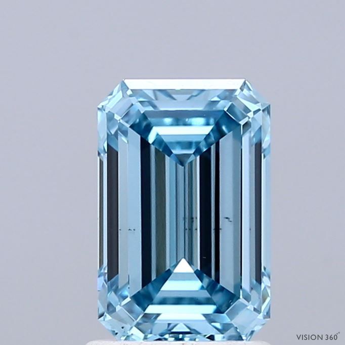 1.51 CT Fancy Intense Blue EMERALD