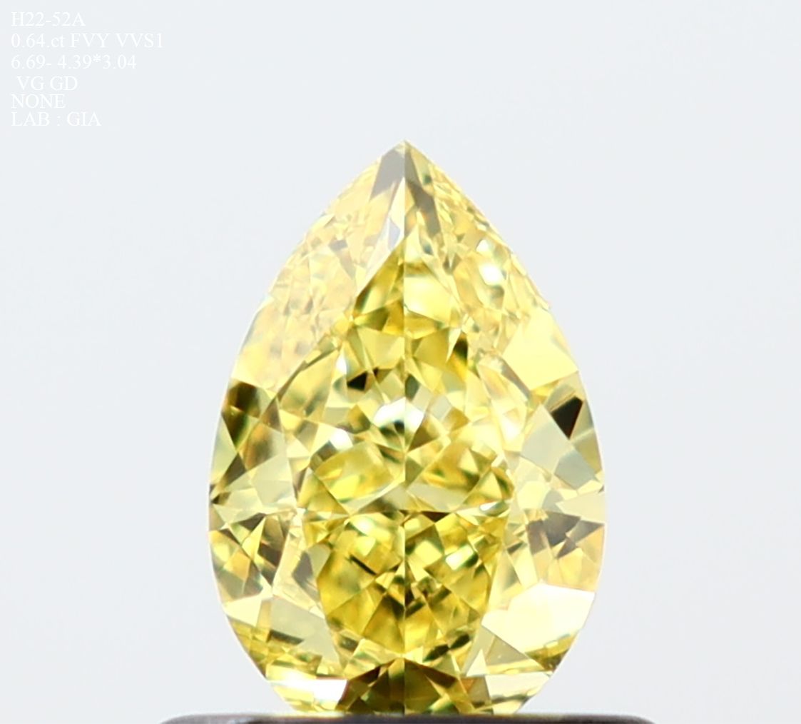 Diament 0.64 ct Fancy Vivid Yellow/VVS1