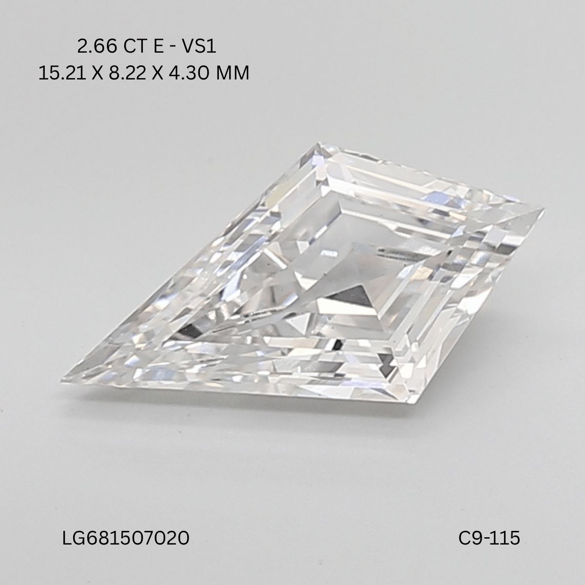 2.66 ct lab-grown Kite Diamond