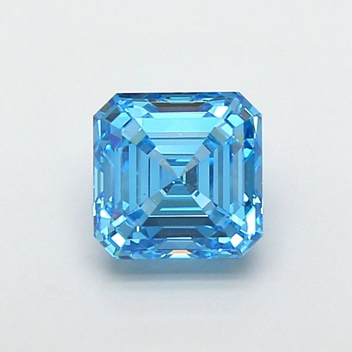 1.44 CT Fancy Vivid Blue ASSCHER