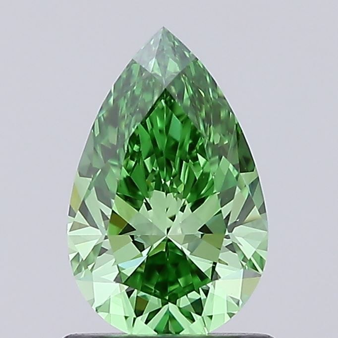 1.02 CT Fancy Vivid Green PEAR