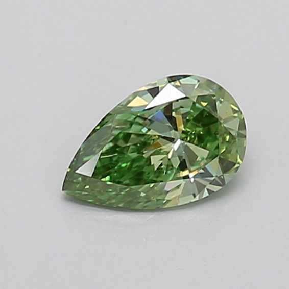 0.34 CT Fancy Vivid Green PEAR