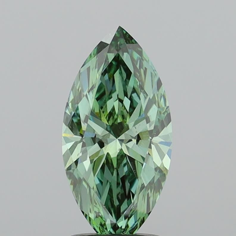 1.56 CT Fancy Vivid Green MARQUISE