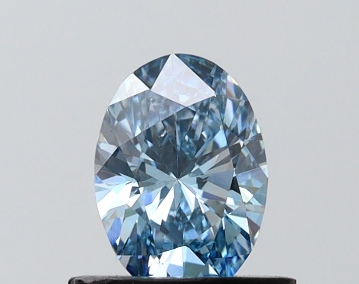 0.73 CT Fancy Vivid Blue OVAL