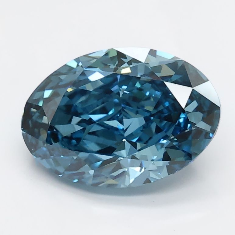 1.73 CT Fancy Vivid Blue OVAL