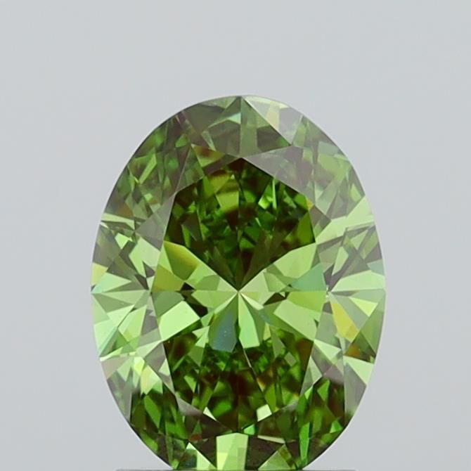 2.01 CT Fancy Vivid Green OVAL