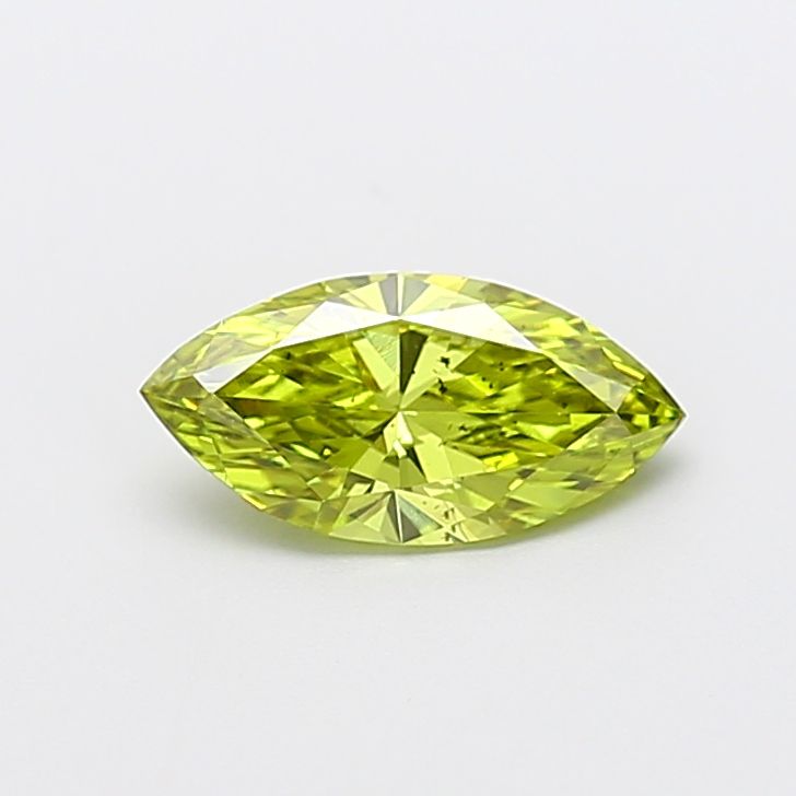 1.0 CT Fancy Vivid Yellowish Green MARQUISE
