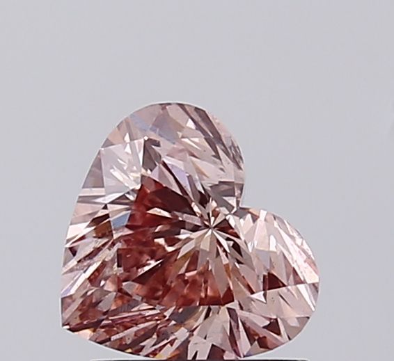 1.0 CT Fancy Brownish Pink HEART