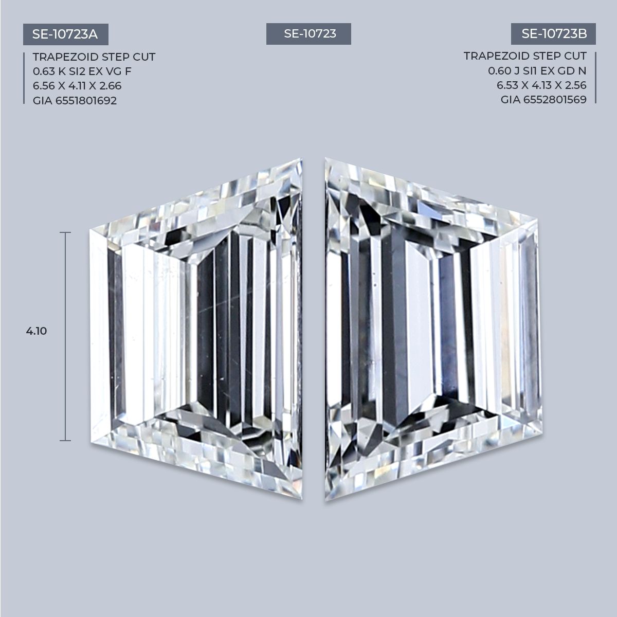 0.6 ct Trapezoid Diamond