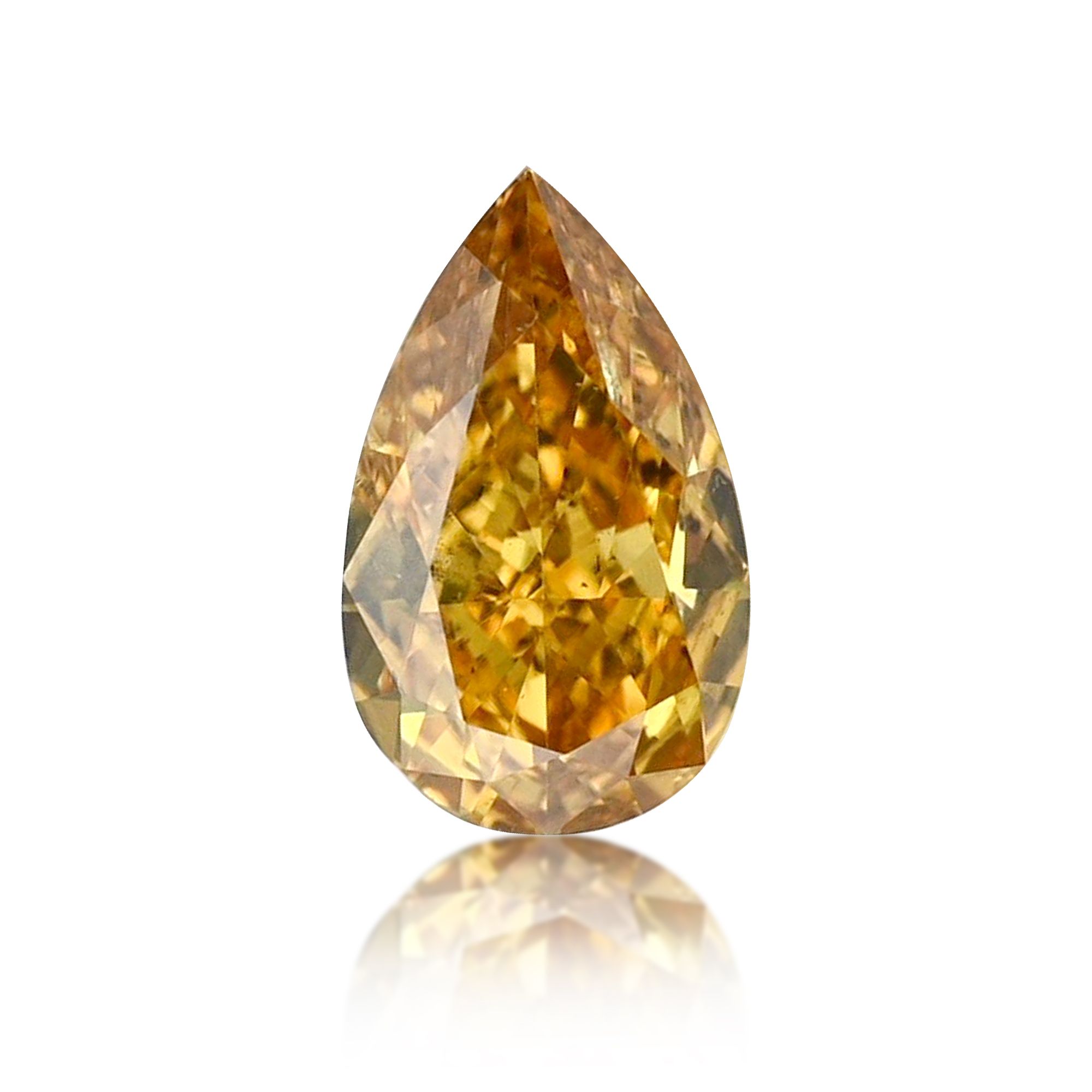 Diament 0.34 ct Fancy Deep Orangey Yellow/SI1