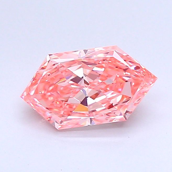 1.01 CT Fancy Vivid Pink HEXAGONAL