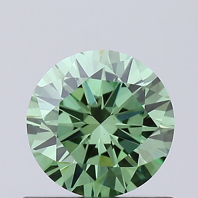 0.56 CT Fancy Vivid Green ROUND