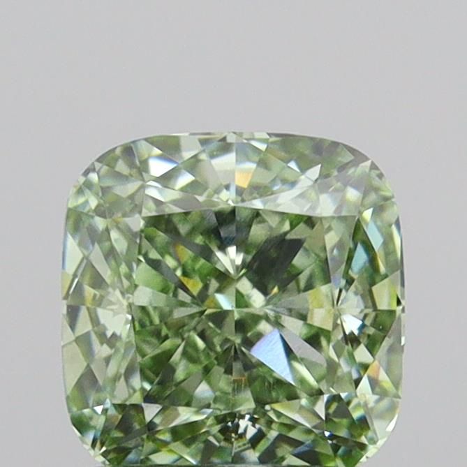 1.09 CT Fancy Vivid Green CUSHION MODIFIED
