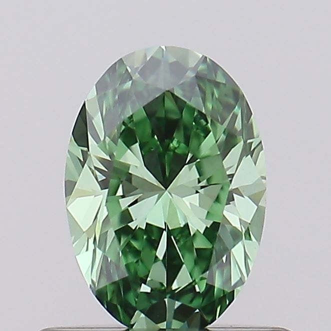 0.53 CT Fancy Vivid Green OVAL