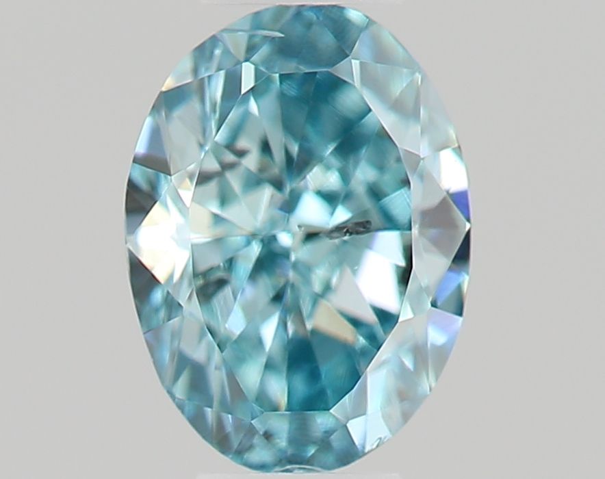 Diament 0.23 ct Fancy Vivid Green Blue/I1