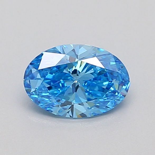 0.57 CT Fancy Vivid Blue OVAL