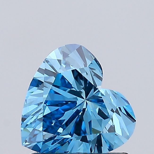 1.0 CT Fancy Vivid Blue HEART