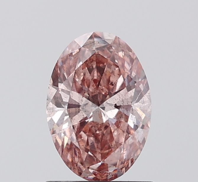 1.02 CT Fancy Intense Brown Pink OVAL