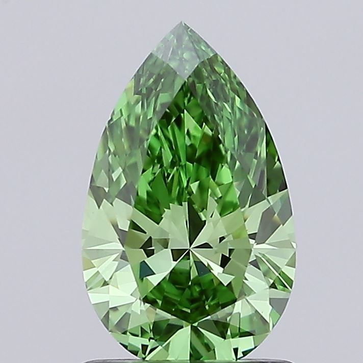 1.04 CT Fancy Vivid Green PEAR
