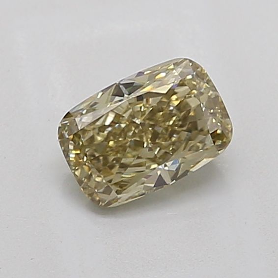 1.05 CT Fancy Light Gray Yellow CUSHION MODIFIED