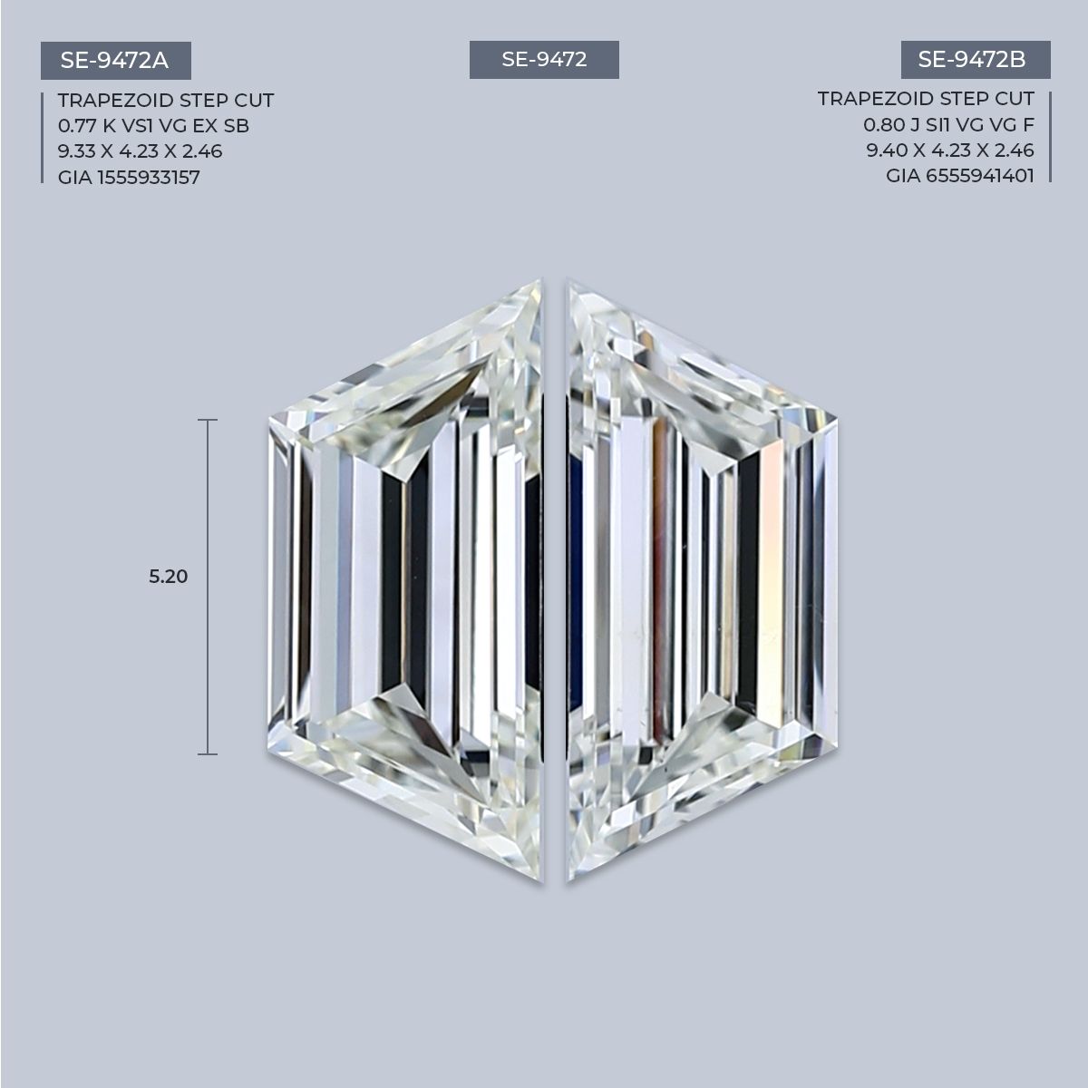 0.77 ct Trapezoid Diamond