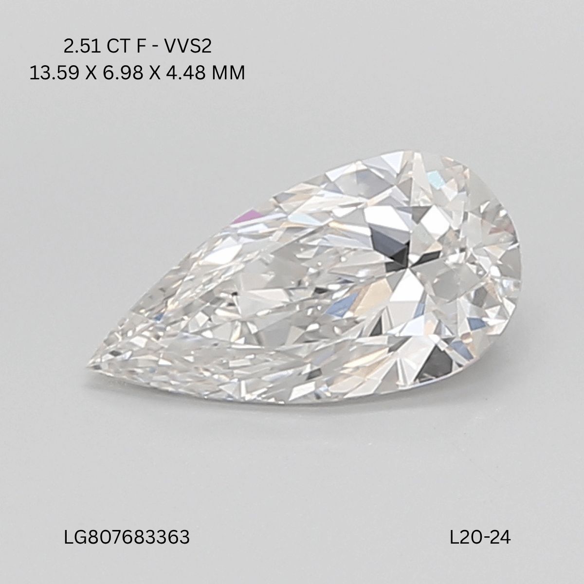 2.51 ct. pear Lab Grown Diamond front image