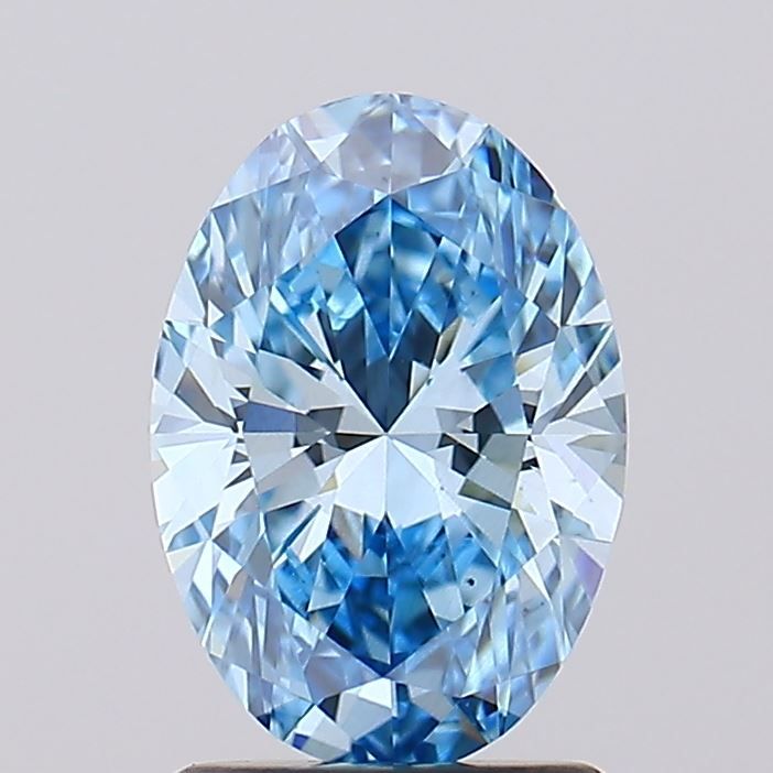 1.51 CT Fancy Vivid Blue OVAL