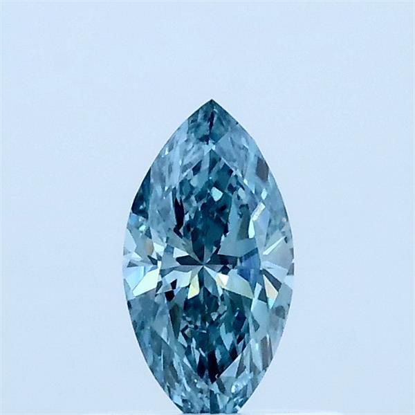 0.31 CT Fancy Vivid Greenish Blue MARQUISE