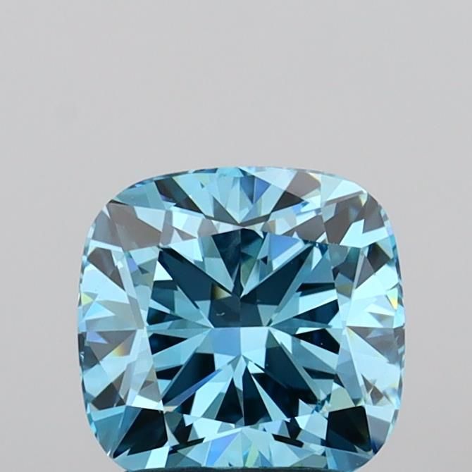 2.0 CT Fancy Vivid Blue CUSHION MODIFIED