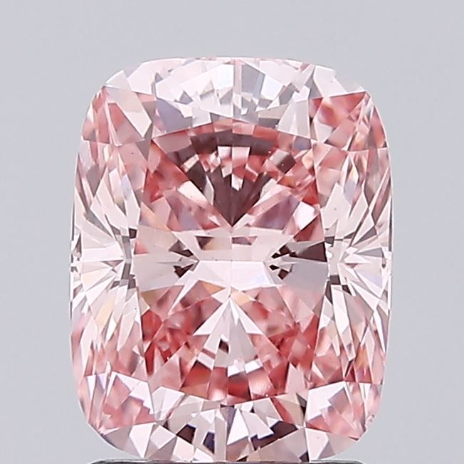 2.02 CT Fancy Vivid Pink CUSHION MODIFIED