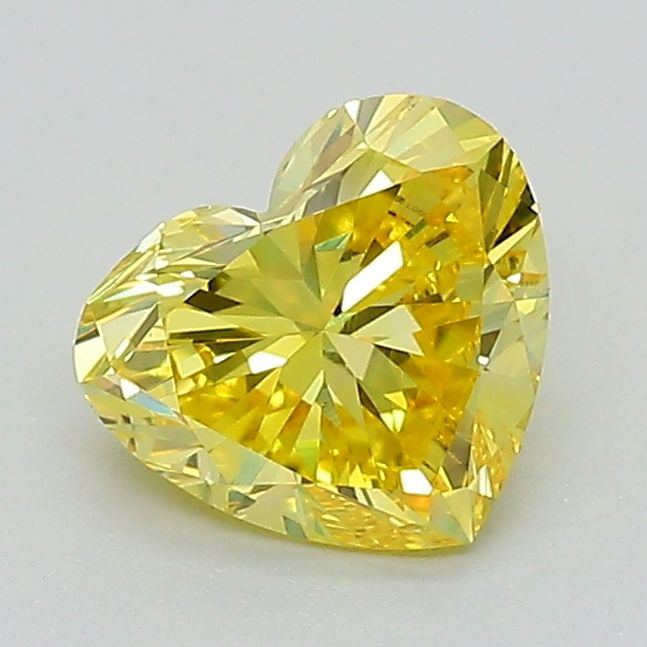 1.04 CT Fancy Vivid Yellow HEART