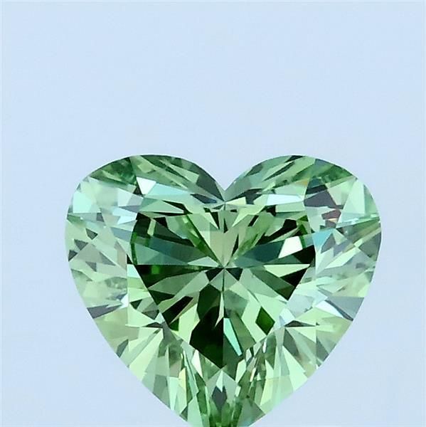 1.03 CT Fancy Vivid Green HEART