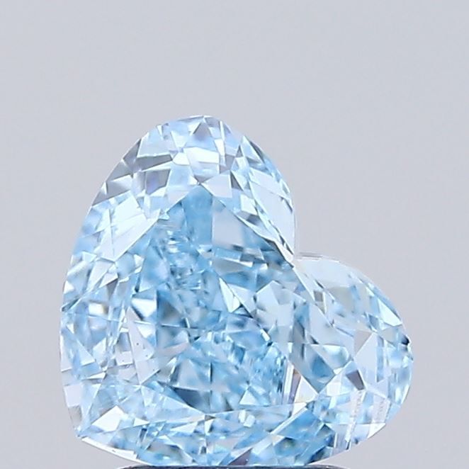 1.11 CT Fancy Vivid Blue HEART