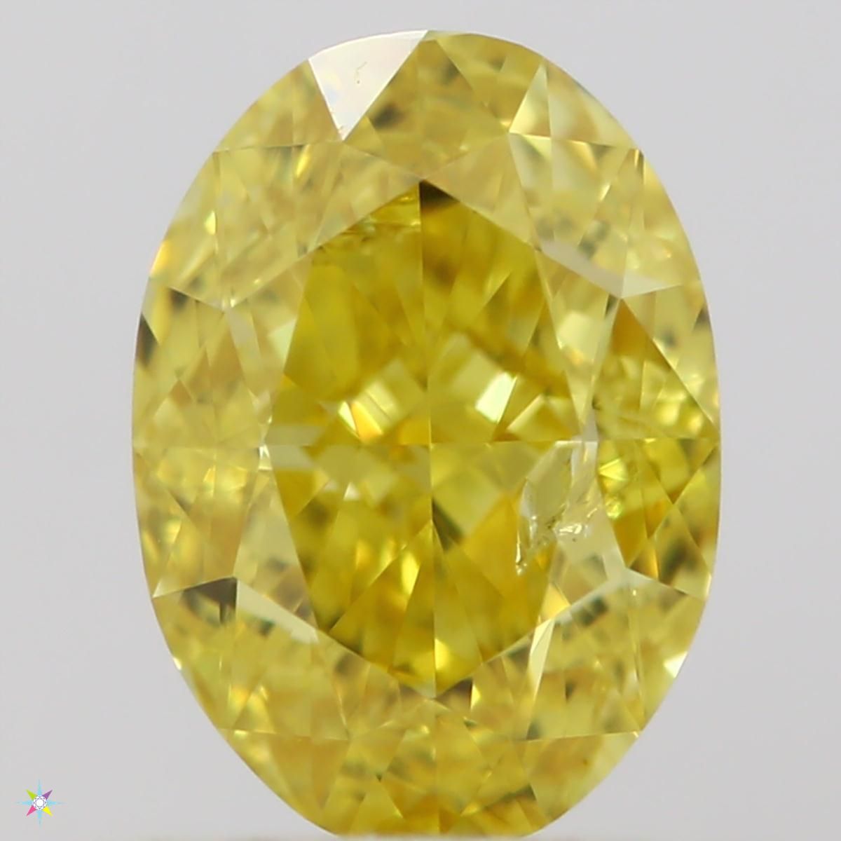 Diament 0.64 ct Fancy Vivid Yellow/I1