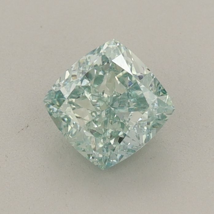 0.78 CT Fancy Vivid Green CUSHION MODIFIED
