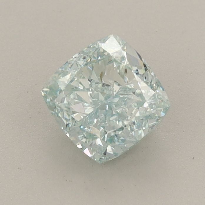0.91 CT Fancy Intense Blueish Green CUSHION MODIFIED