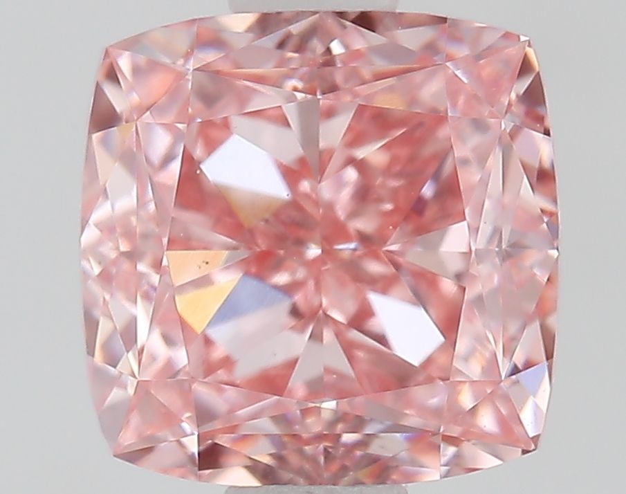 1.42 CT Fancy Vivid Pink CUSHION MODIFIED