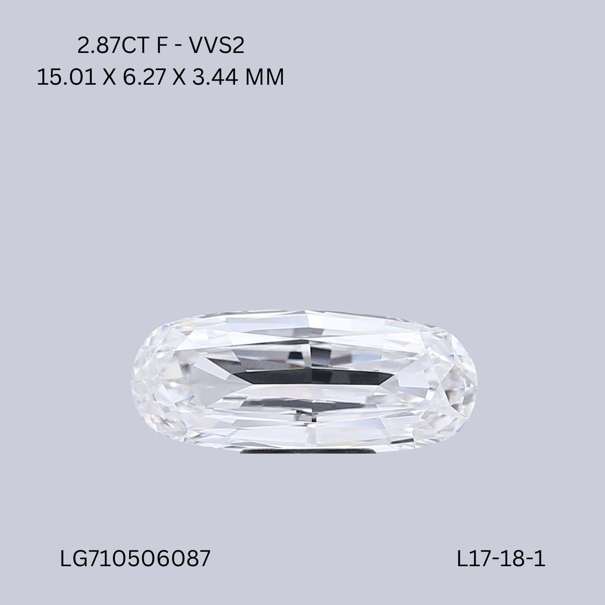 2.87 ct Oval diamond