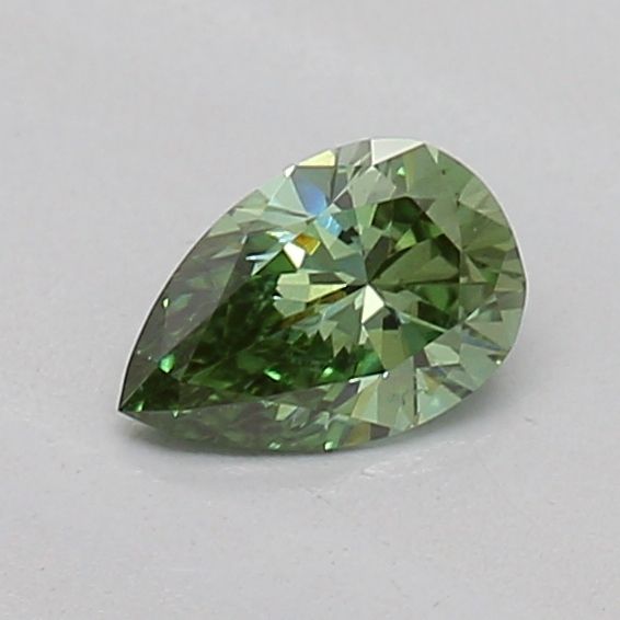 0.21 CT Fancy Vivid Green PEAR