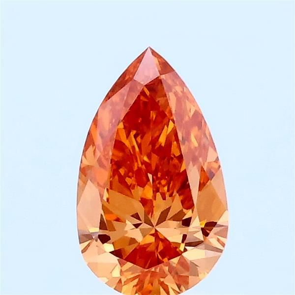 0.54 CT Fancy Vivid Orange PEAR