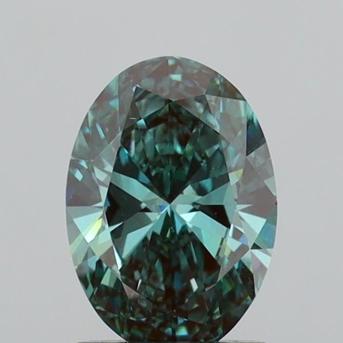 1.43 CT Fancy Vivid Green OVAL