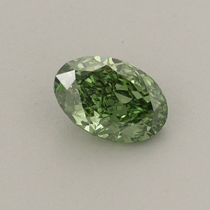 0.38 CT Fancy Vivid Green OVAL