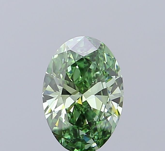 1.04 CT Fancy Vivid Green OVAL