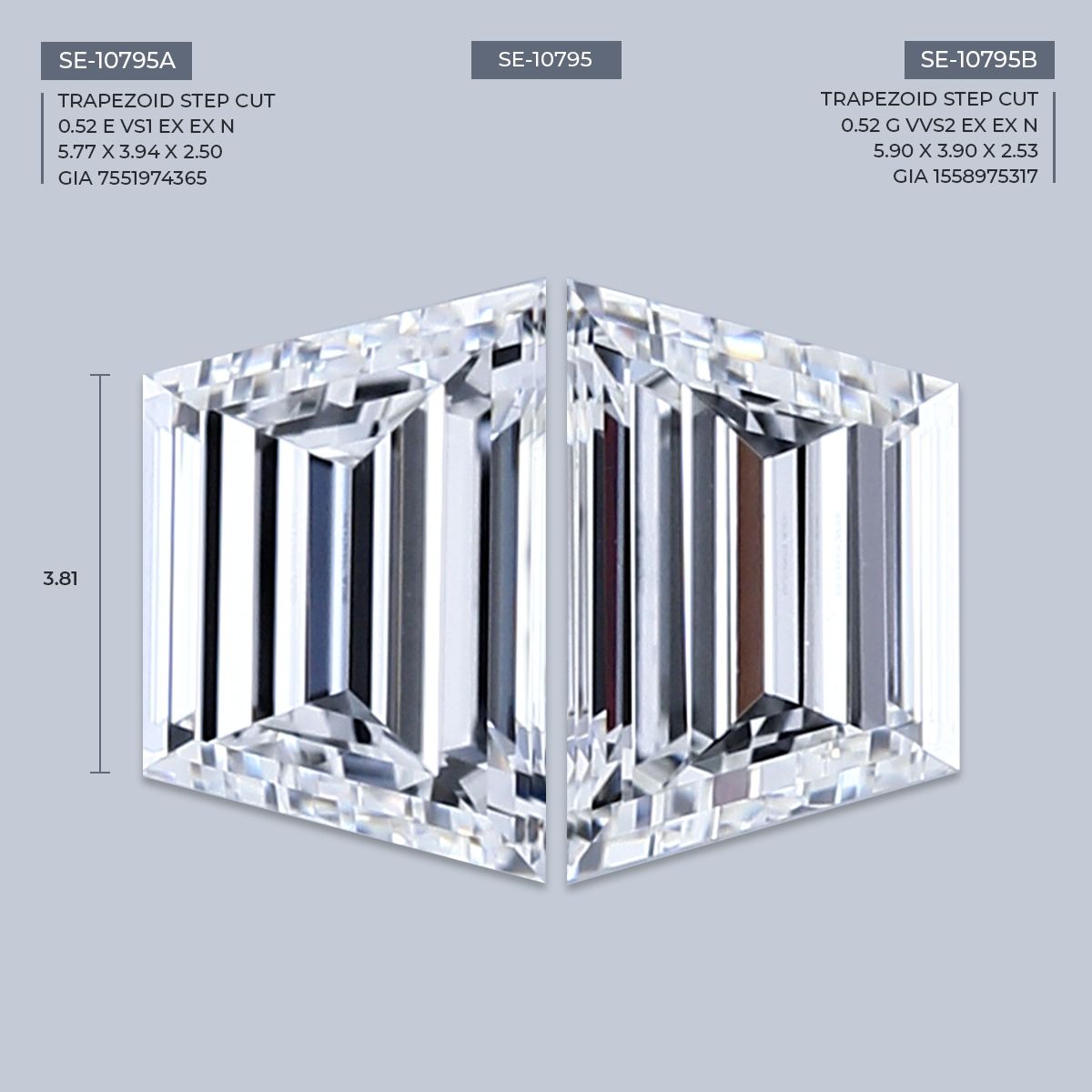 0.52 ct Trapezoid Diamond