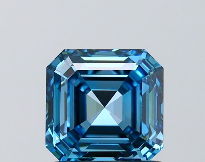 1.32 CT Fancy Vivid Blue ASSCHER