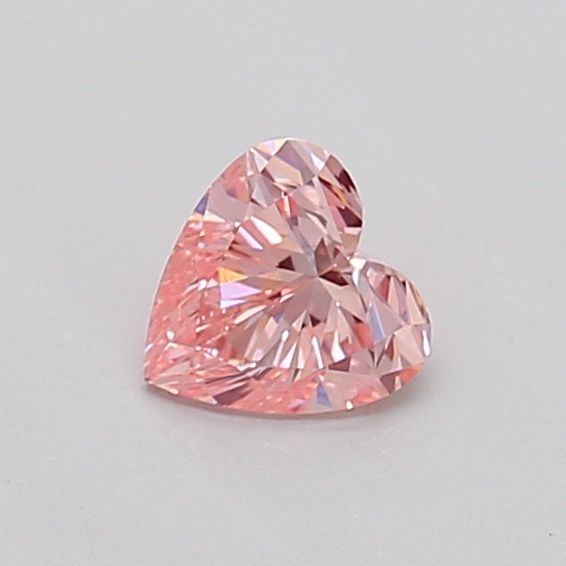 0.34 CT Fancy Intense Pink HEART