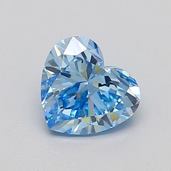 0.58 CT Fancy Vivid Blue HEART